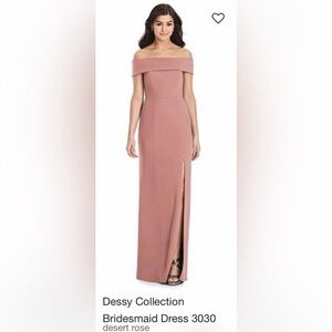Dessy Collection Desert Rose Off-Shoulder Maxi Dress